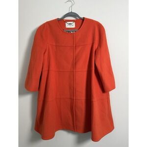 Classy Sophisticated Dressy Jacket Wool Cashmere Sz 12 Orange 60s Statement